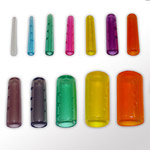 Schutzkappen gelocht, spitz zulaufend, Länge: 38mm, farbig